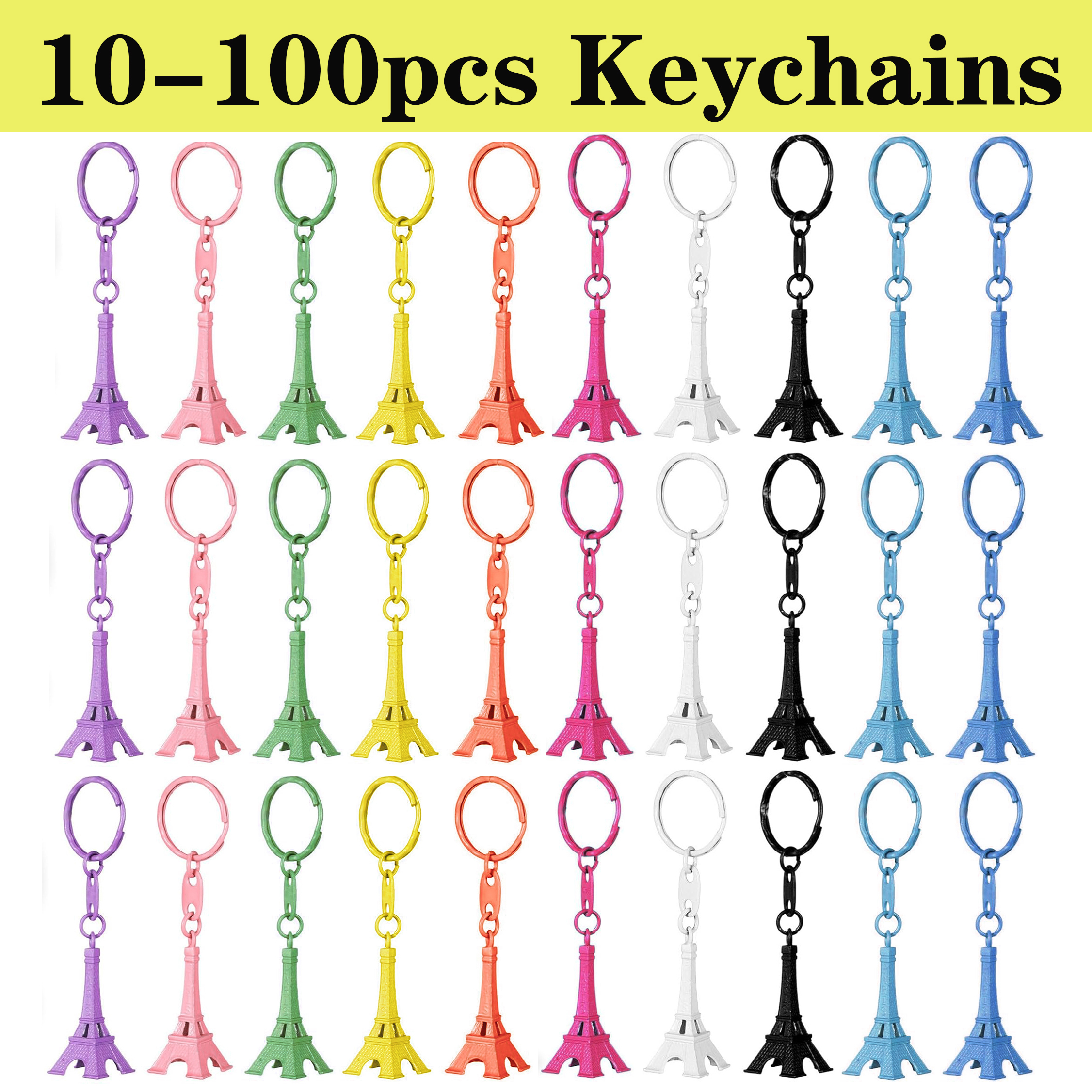 Street Fashion In Paris - 10-100Pcs Paris Eiffel Tower Keychain Mini