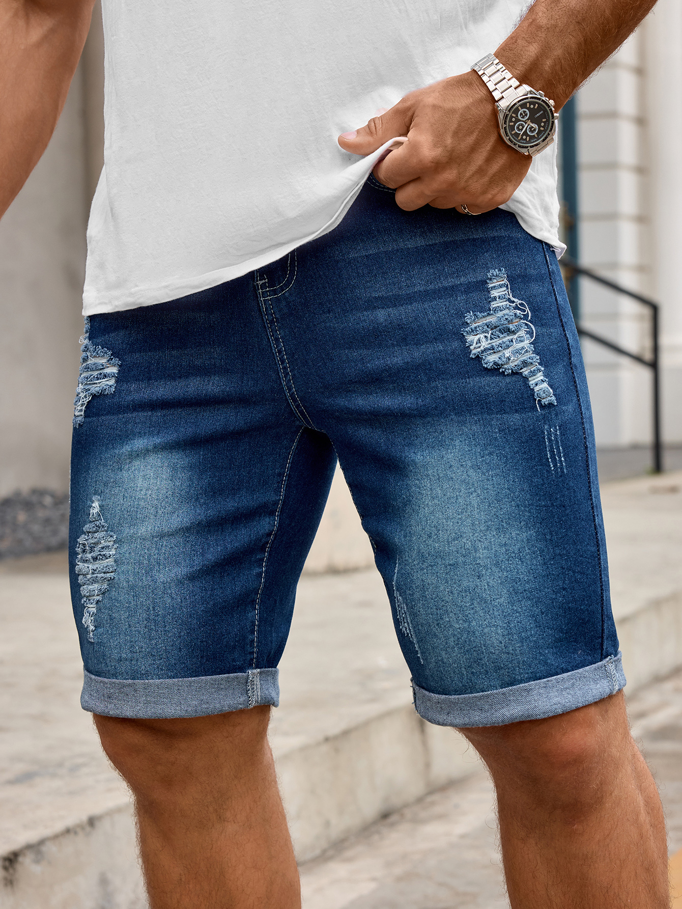 Street Fashion Jeans - Men Denim Trousers Jeans Shorts Pants,