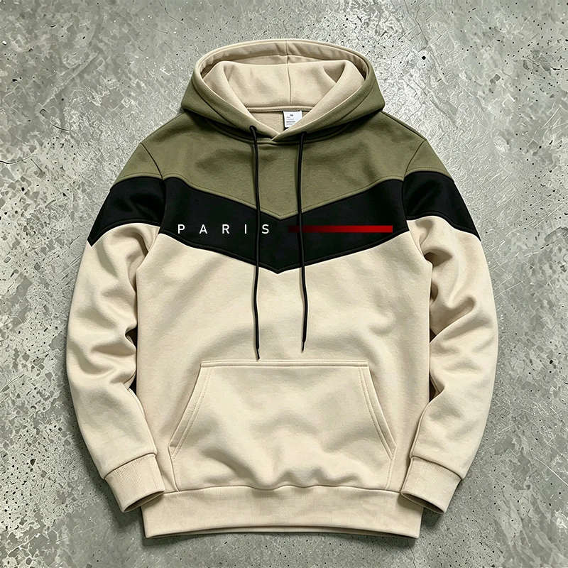 Street Fashion In Paris - Paris Fashion Hooded Sweatshirt for Man