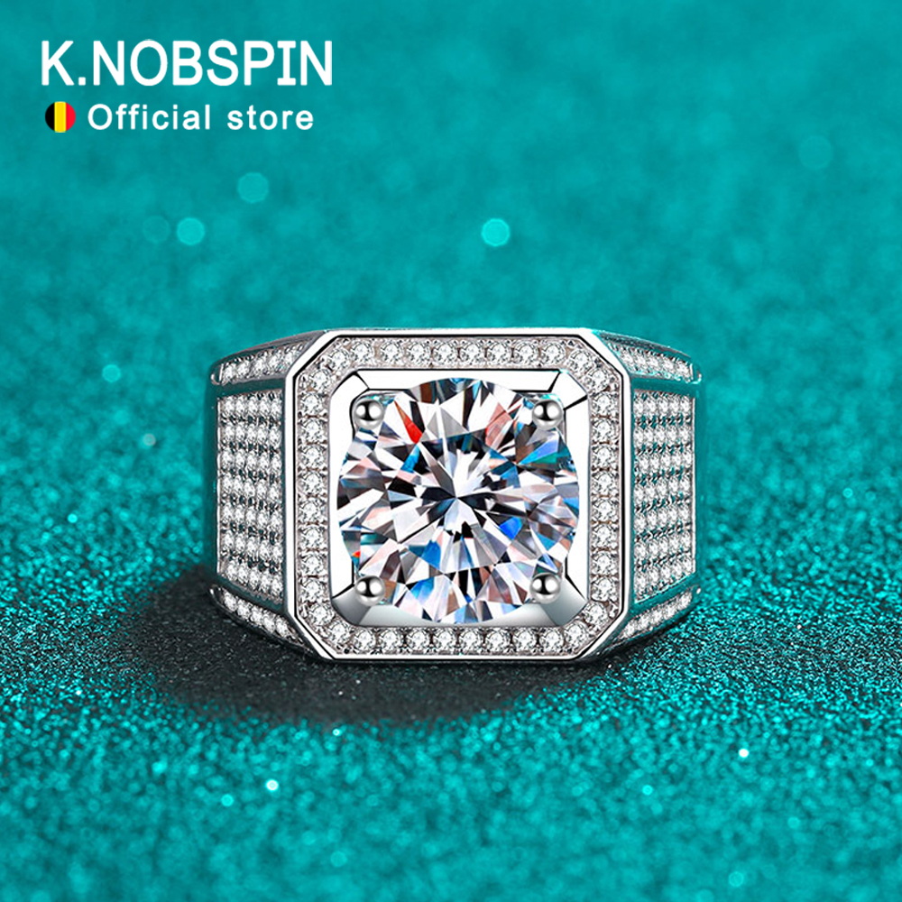 Street Fashion Rings - KNOBSPIN 5ct D Color Moissanite Ring