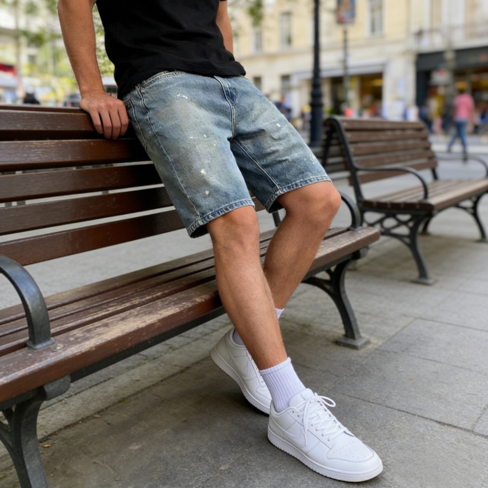 Men's Summer American High Str – Street Fashion Jeans recenzja i cena