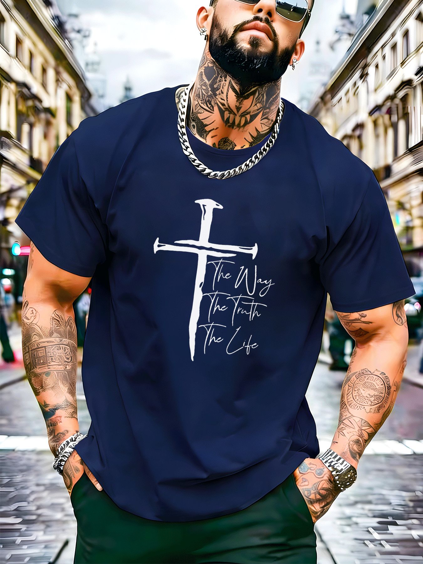 Classic Christian Graphic Tee  – Street Fashion Outfit For Men recenzja i cena