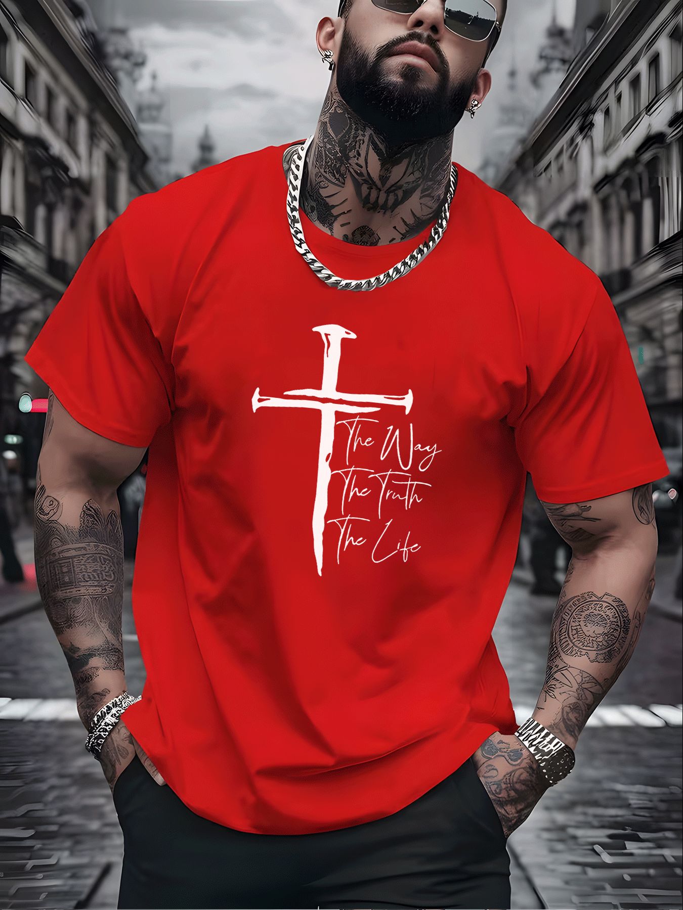 Classic Christian Graphic Tee  – Street Fashion Outfit For Men recenzja i cena