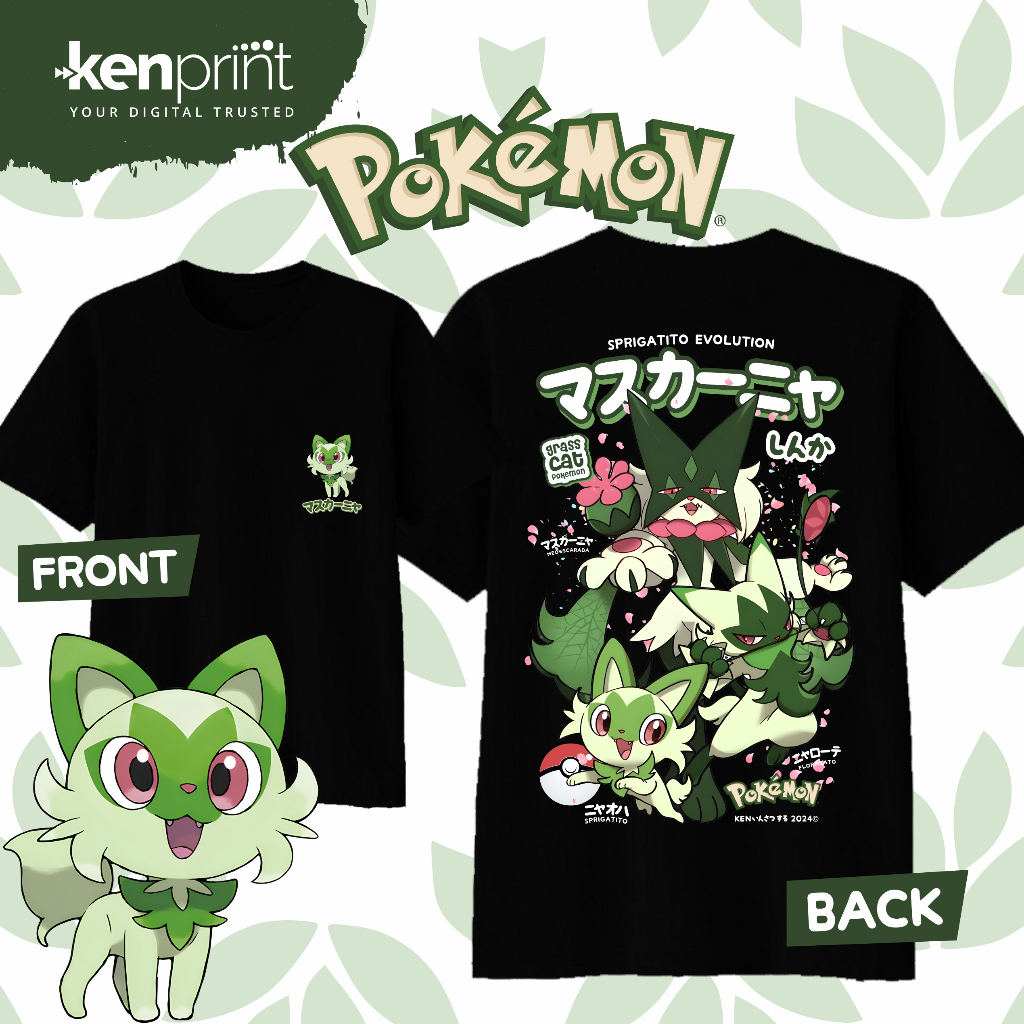 Anime Pokémon Sprigatito Evolu – Street Fashion Anime recenzja i cena