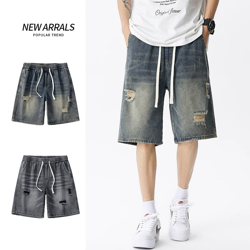 Summer Thin Denim Shorts Men's – Street Fashion Jeans recenzja i cena
