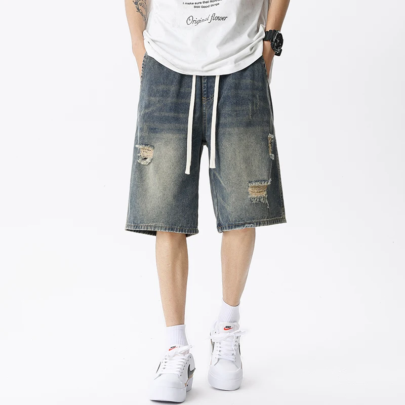 Summer Thin Denim Shorts Men's – Street Fashion Jeans recenzja i cena