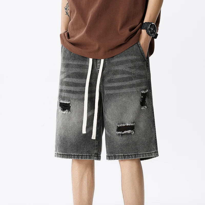 Summer Thin Denim Shorts Men's – Street Fashion Jeans recenzja i cena