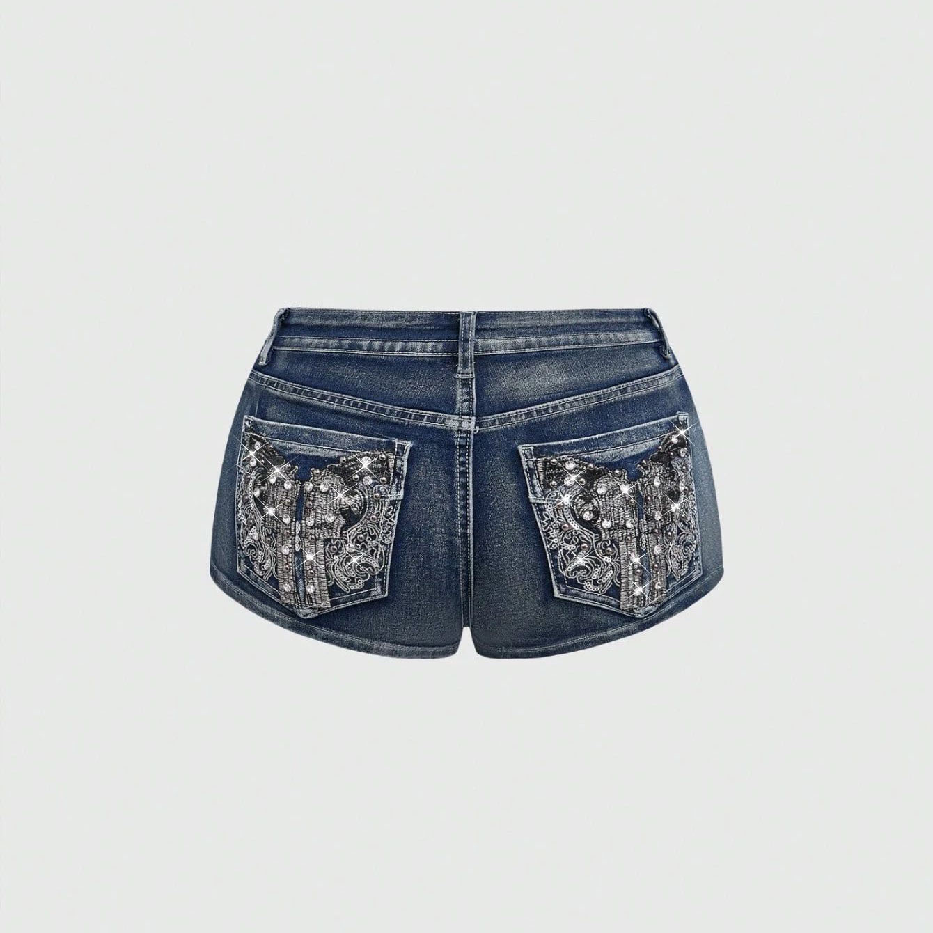 Summer Rhinestone Embroidered  – Street Fashion Jeans recenzja i cena