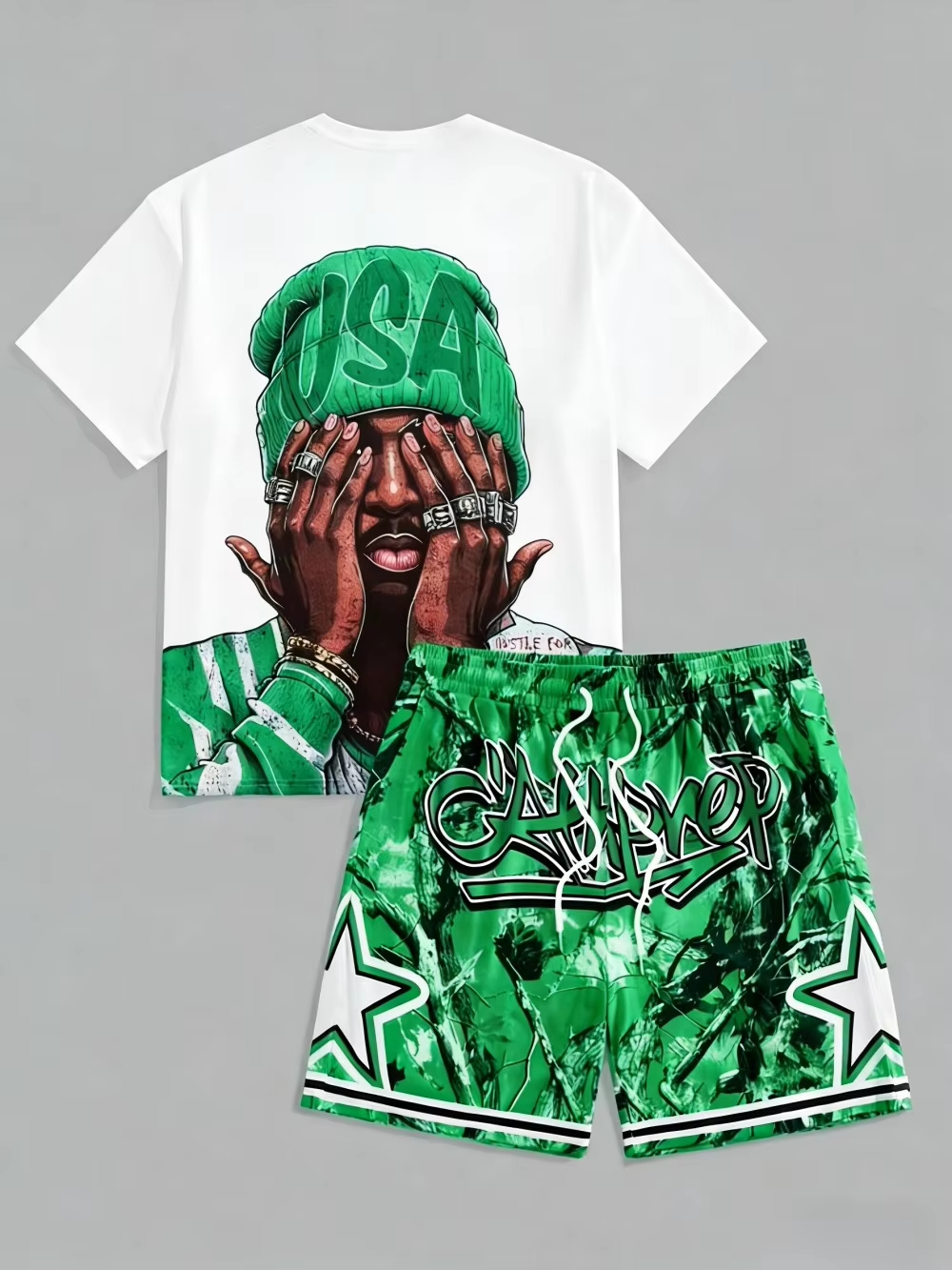 Men's Summer New USA Letter Pa – Street Fashion News recenzja i cena