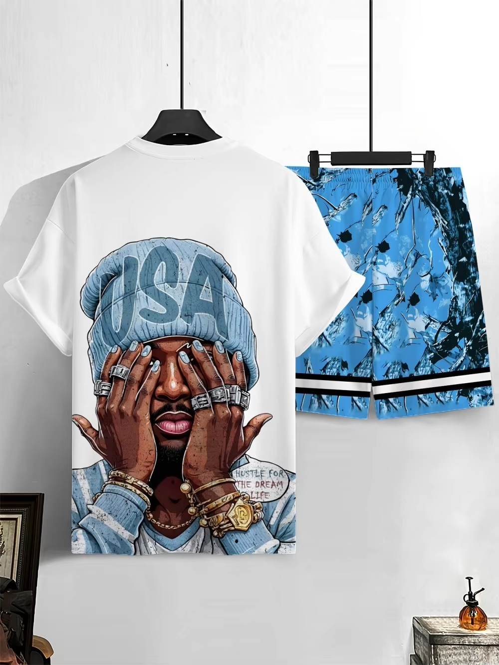 Men's Summer New USA Letter Pa – Street Fashion News recenzja i cena
