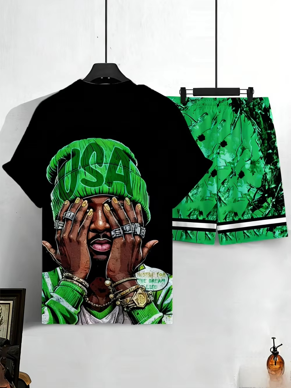 Men's Summer New USA Letter Pa – Street Fashion News recenzja i cena