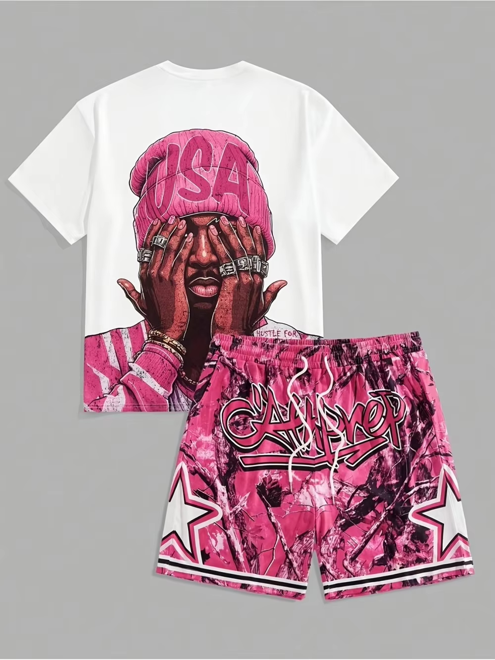 Men's Summer New USA Letter Pa – Street Fashion News recenzja i cena