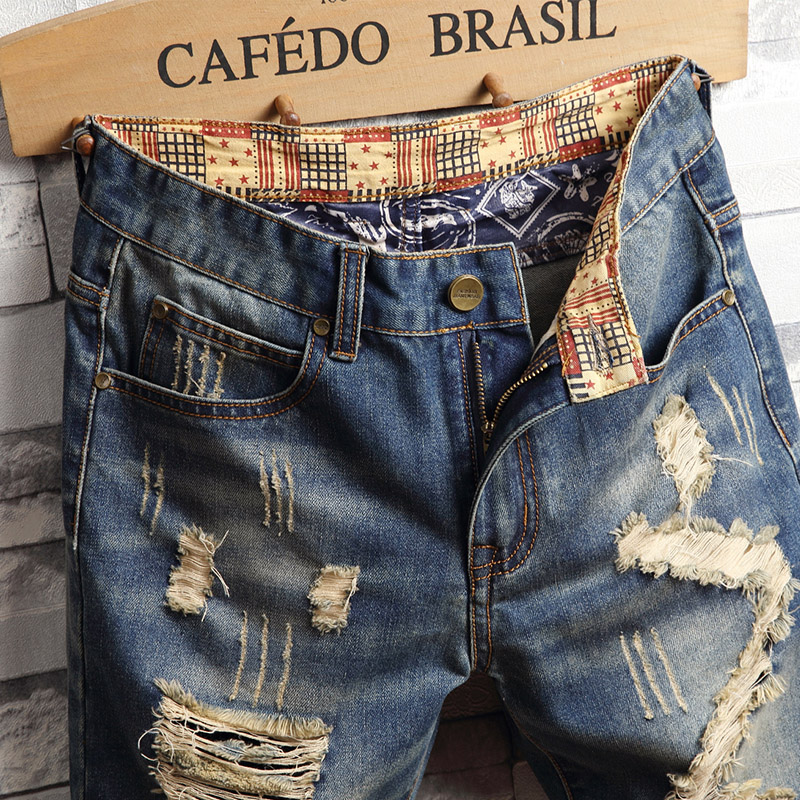 Ripped Hip-hop Denim Shorts Me – Street Fashion Jeans recenzja i cena