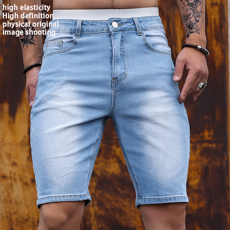 2026 Mens Stretch Denim Shorts – Street Fashion Jeans recenzja i cena