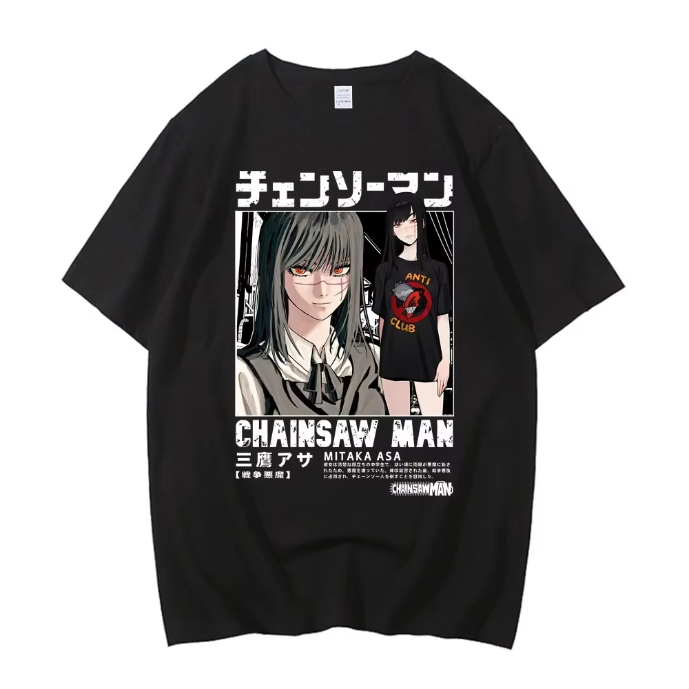 2026 New Chainsaw Man  Asa Tee – Street Fashion Anime recenzja i cena