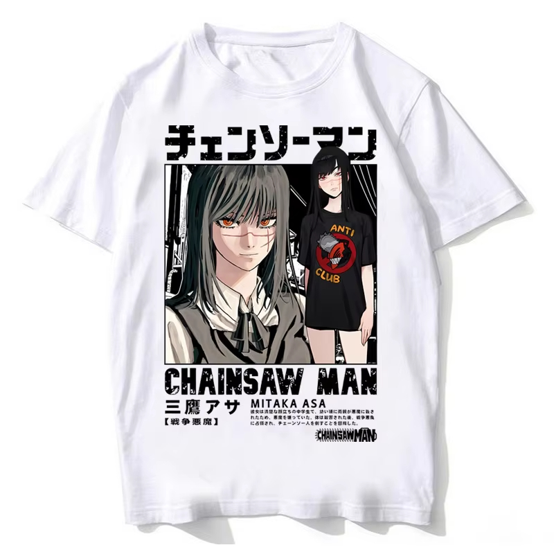 2026 New Chainsaw Man  Asa Tee – Street Fashion Anime recenzja i cena