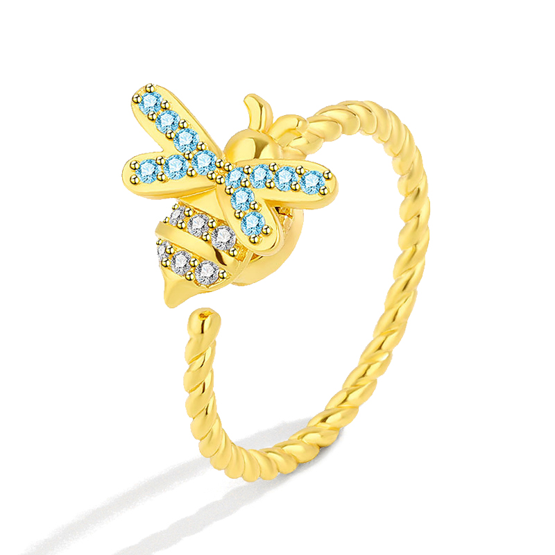 New Elegant Rotatable Honeybee – Street Fashion Rings recenzja i cena