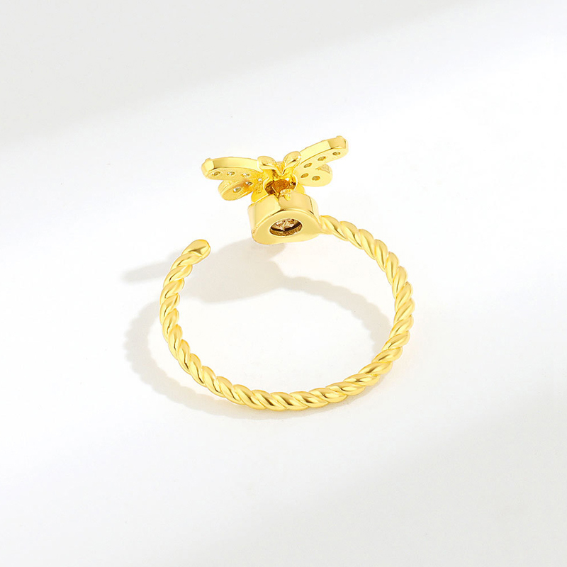 New Elegant Rotatable Honeybee – Street Fashion Rings recenzja i cena