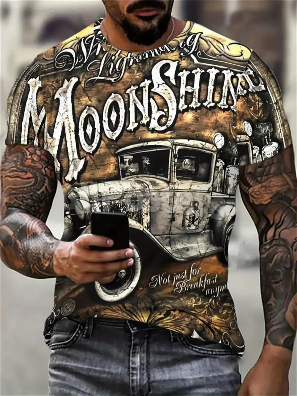 New Summer Men's T-Shirt 3D Gr – Street Fashion Magazine recenzja i cena