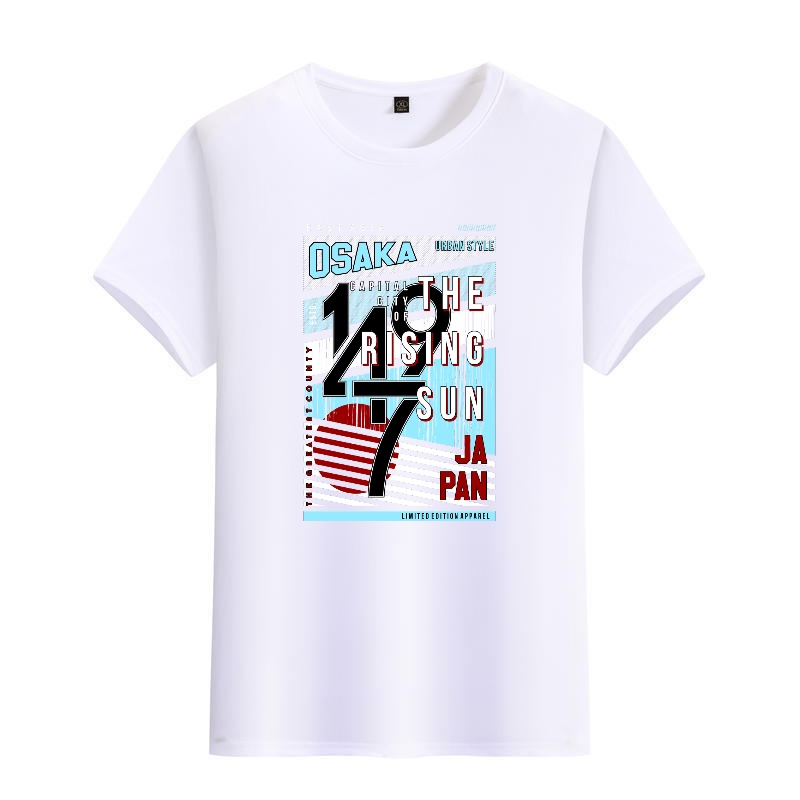 Men's Black Round-Neck Short-S – Street Fashion Osaka recenzja i cena