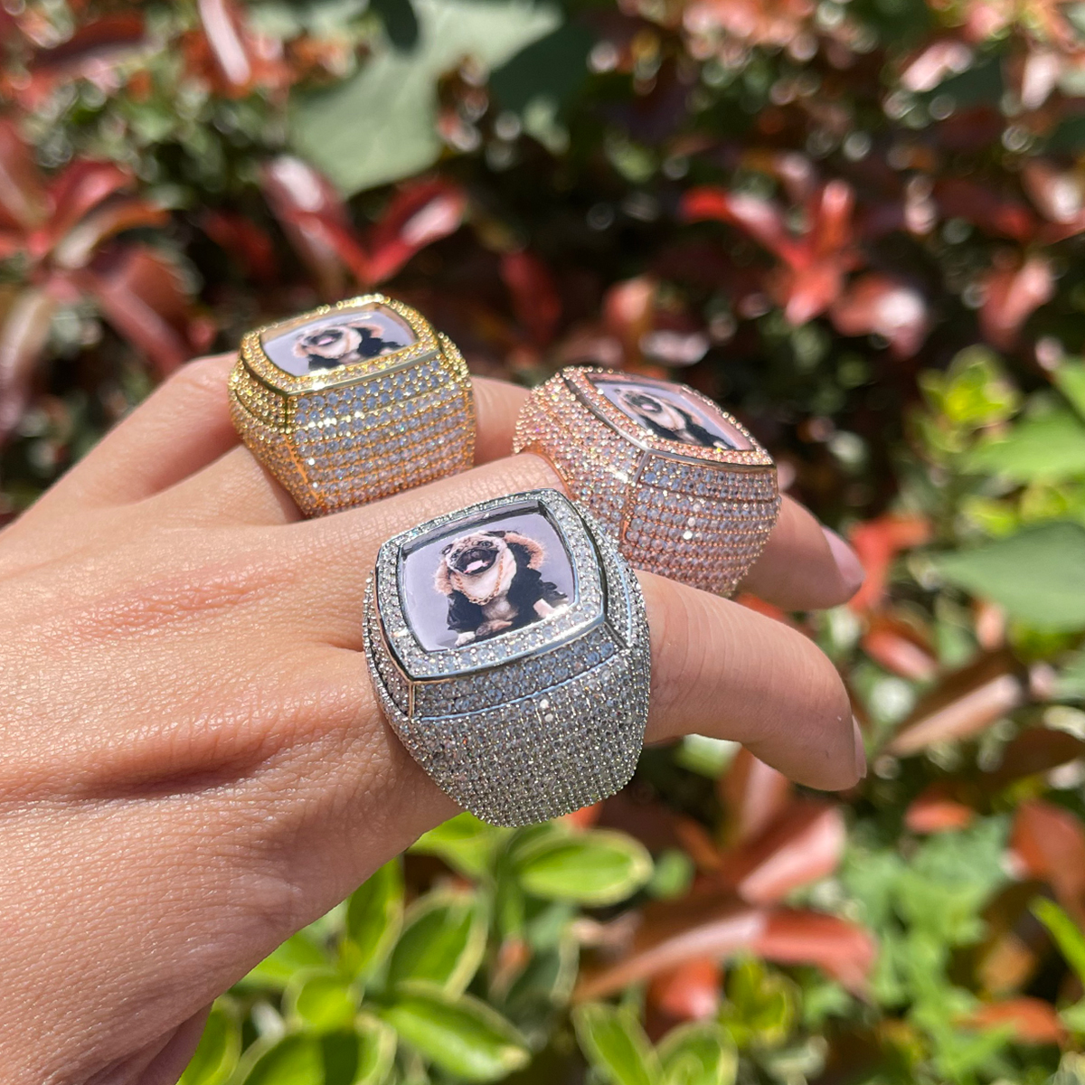 Bubble Letter Custom Photo Rin – Street Fashion Rings recenzja i cena