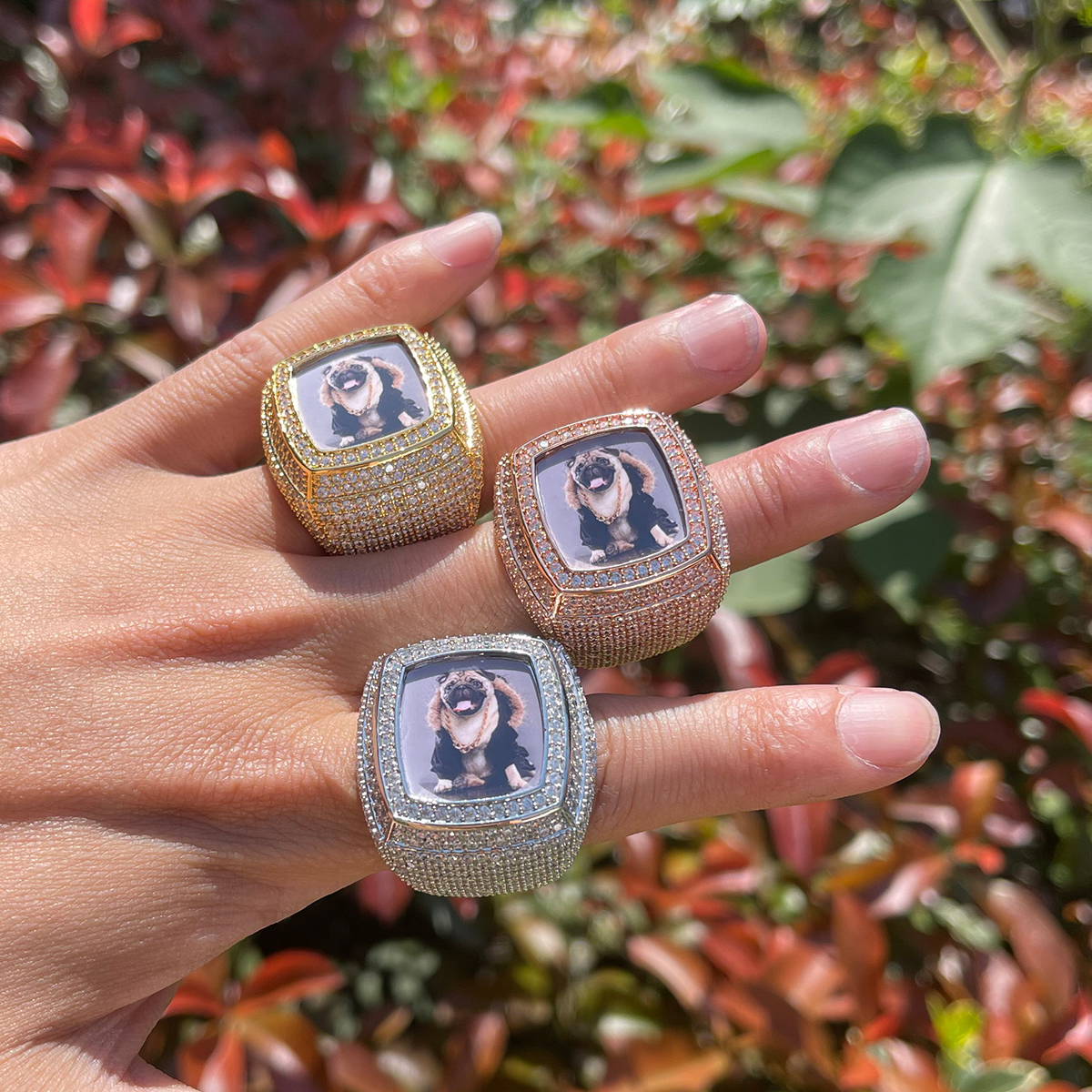 Bubble Letter Custom Photo Rin – Street Fashion Rings recenzja i cena