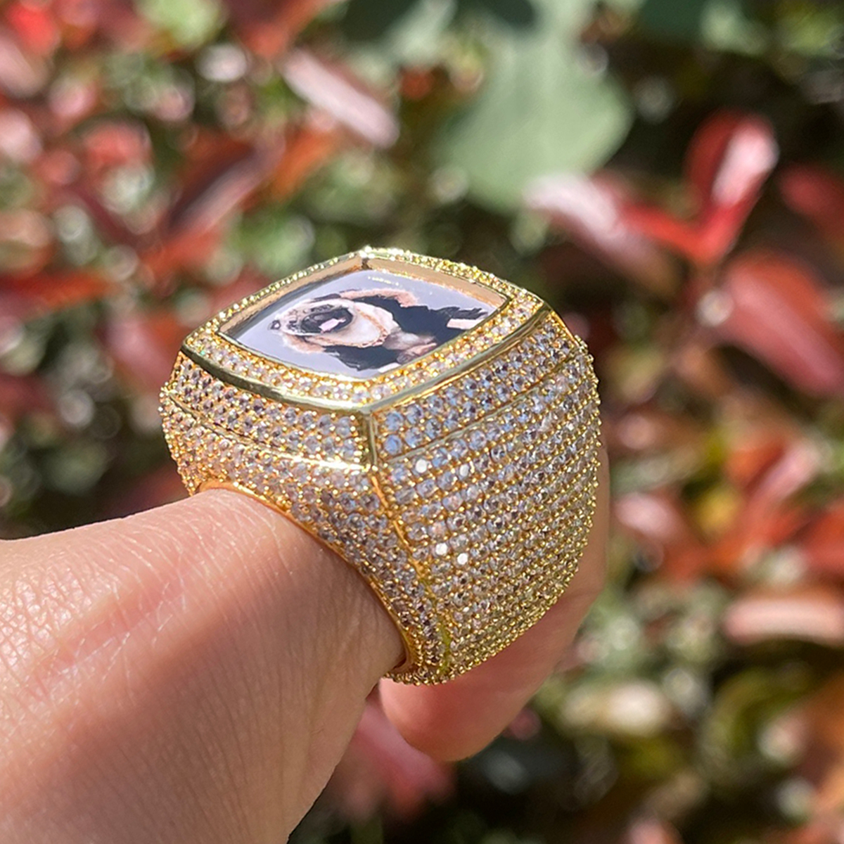 Bubble Letter Custom Photo Rin – Street Fashion Rings recenzja i cena