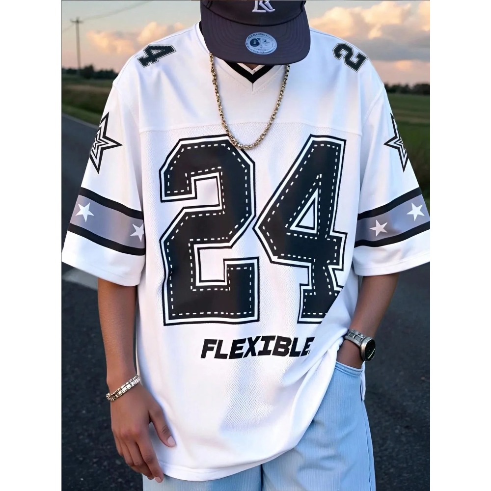2026 Summer New Men's V-Neck T – Street Fashion News recenzja i cena
