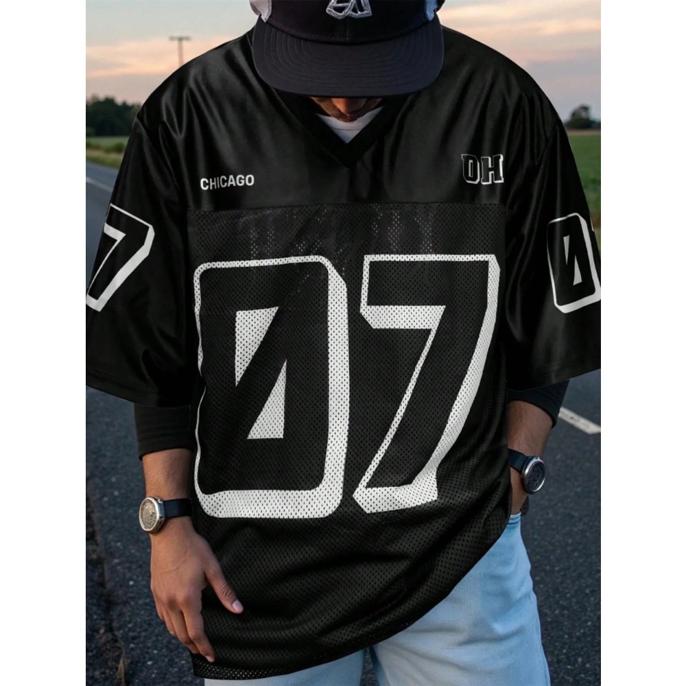 2026 Summer New Men's V-Neck T – Street Fashion News recenzja i cena
