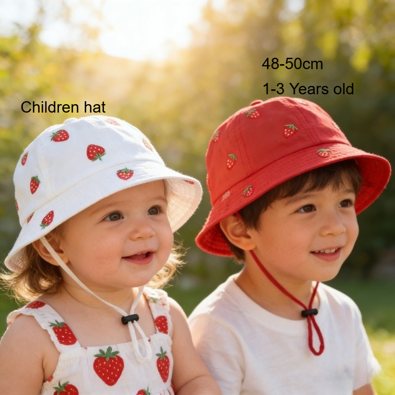Girl Fisherman Hat with Strawb – Street Fashion News recenzja i cena