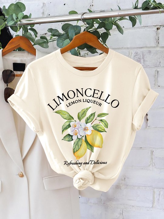 Lemon Letter Print T-shirt Sho – Street Fashion Magazine recenzja i cena