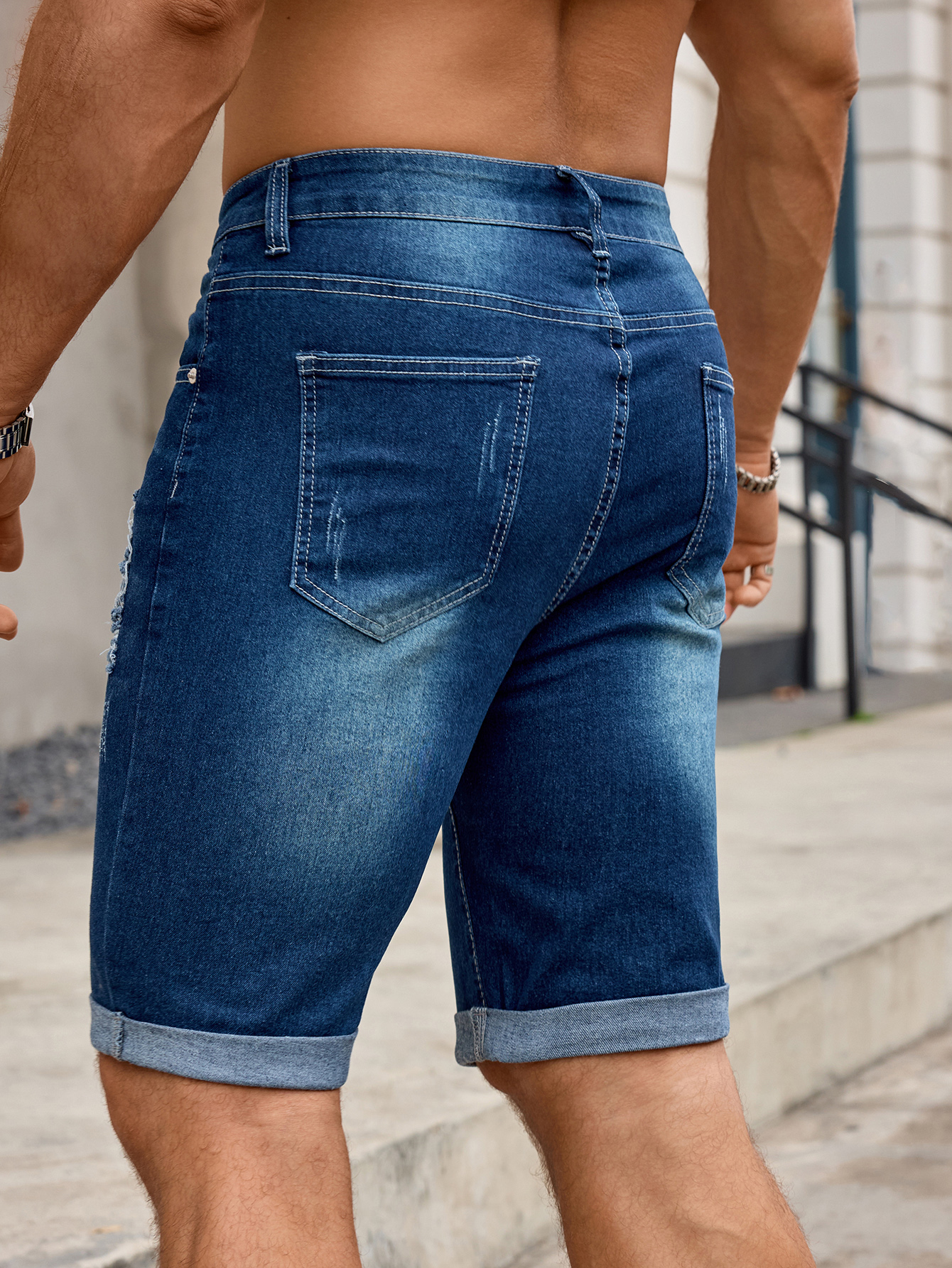 Men Denim Trousers Jeans Short – Street Fashion Jeans recenzja i cena