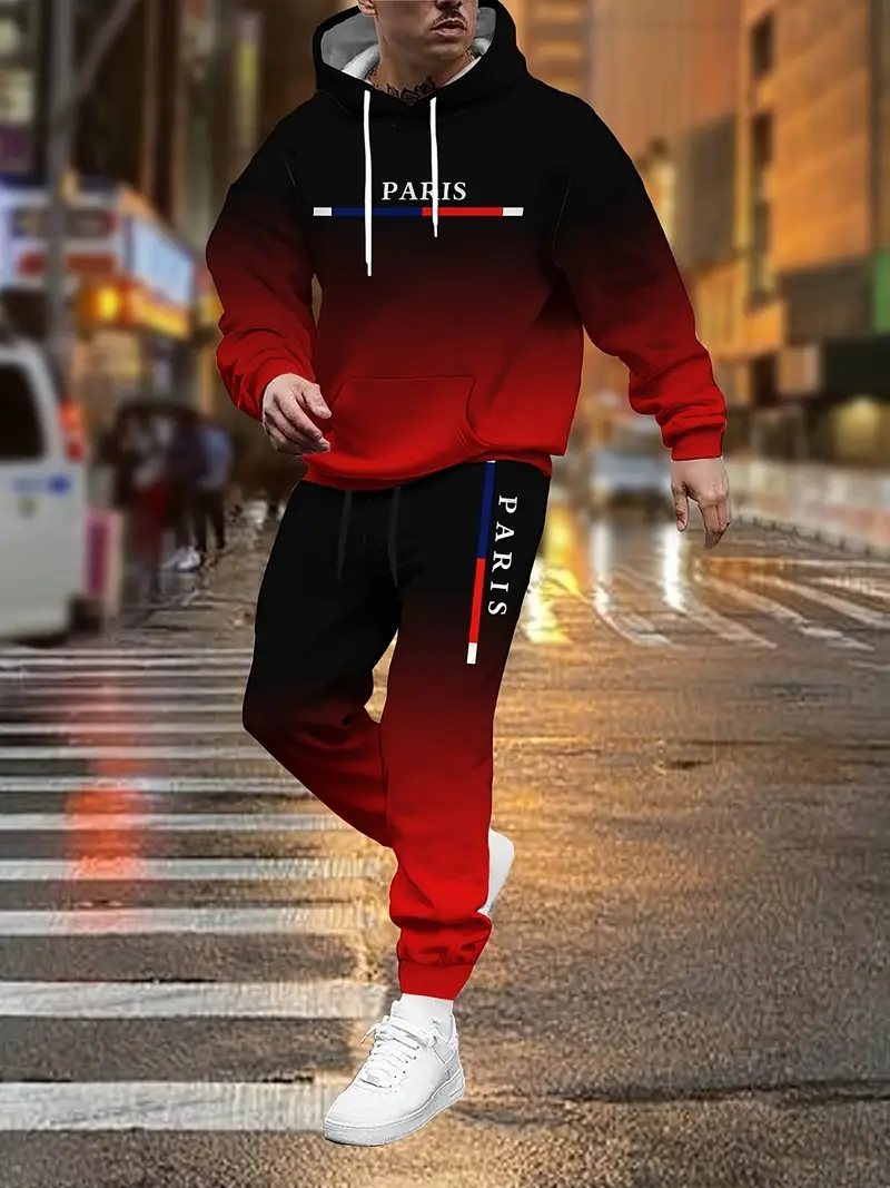 Gradient Color Paris Tracksuit – Street Fashion In Paris recenzja i cena