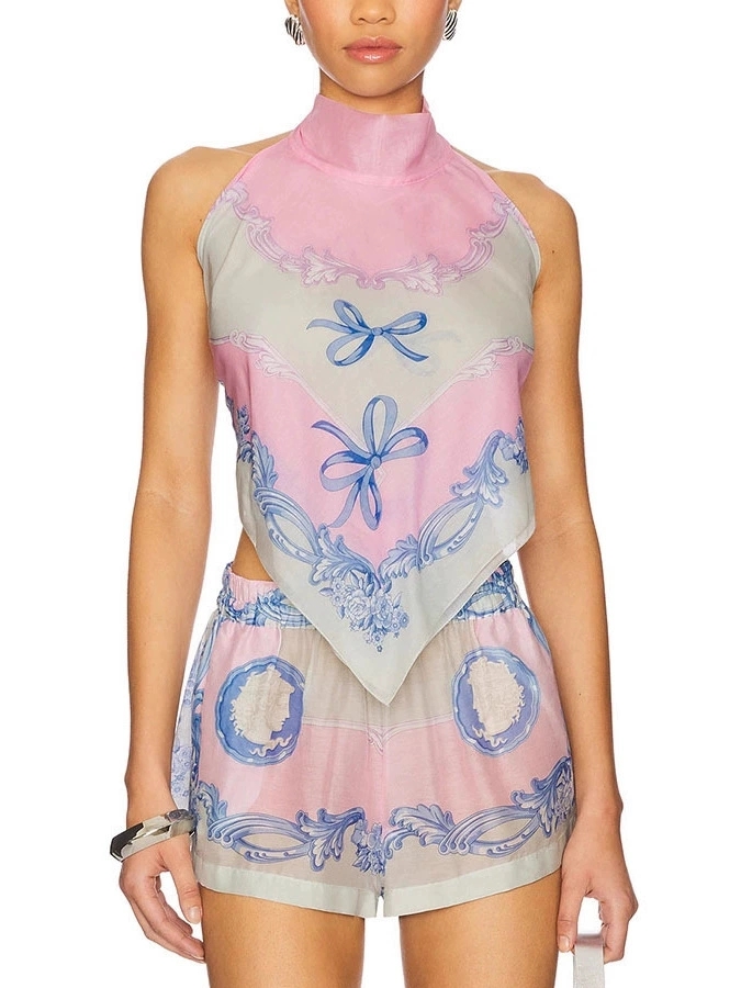 Fashion Print Short Two Piece  – Street Fashion News recenzja i cena