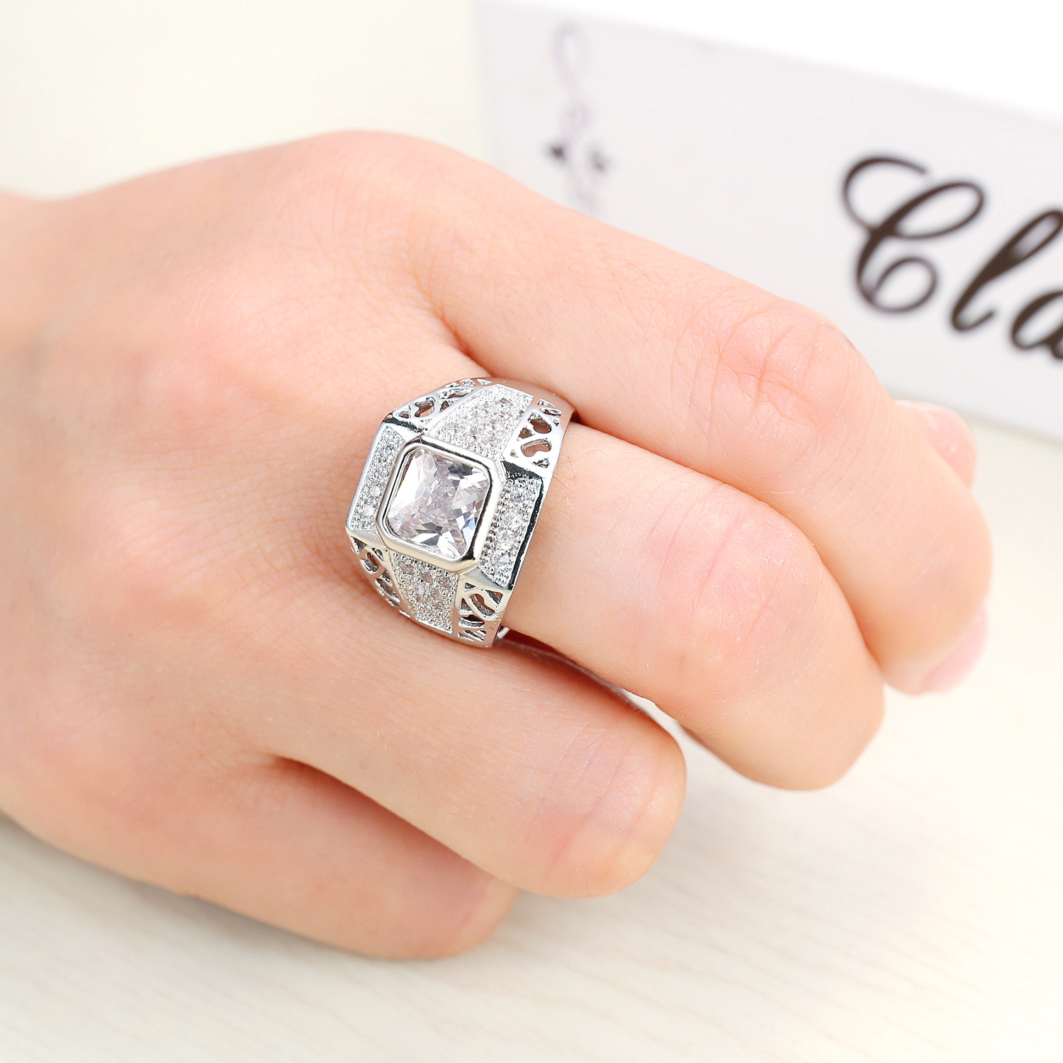 Luxury 925 Sterling Silver Hip – Street Fashion Rings recenzja i cena