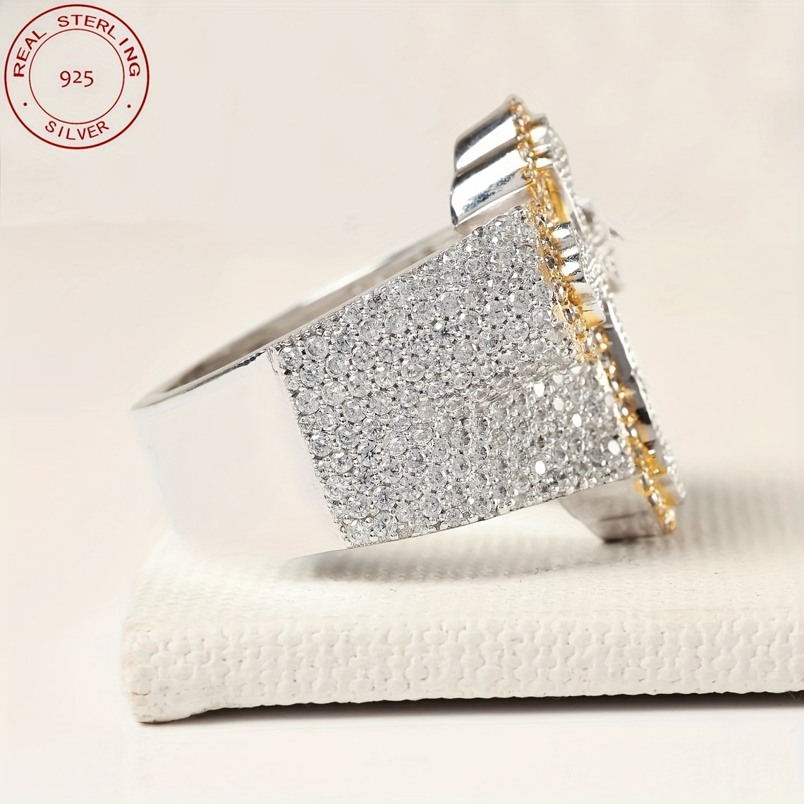 2025 New Arrival Iced Out Cros – Street Fashion Rings recenzja i cena