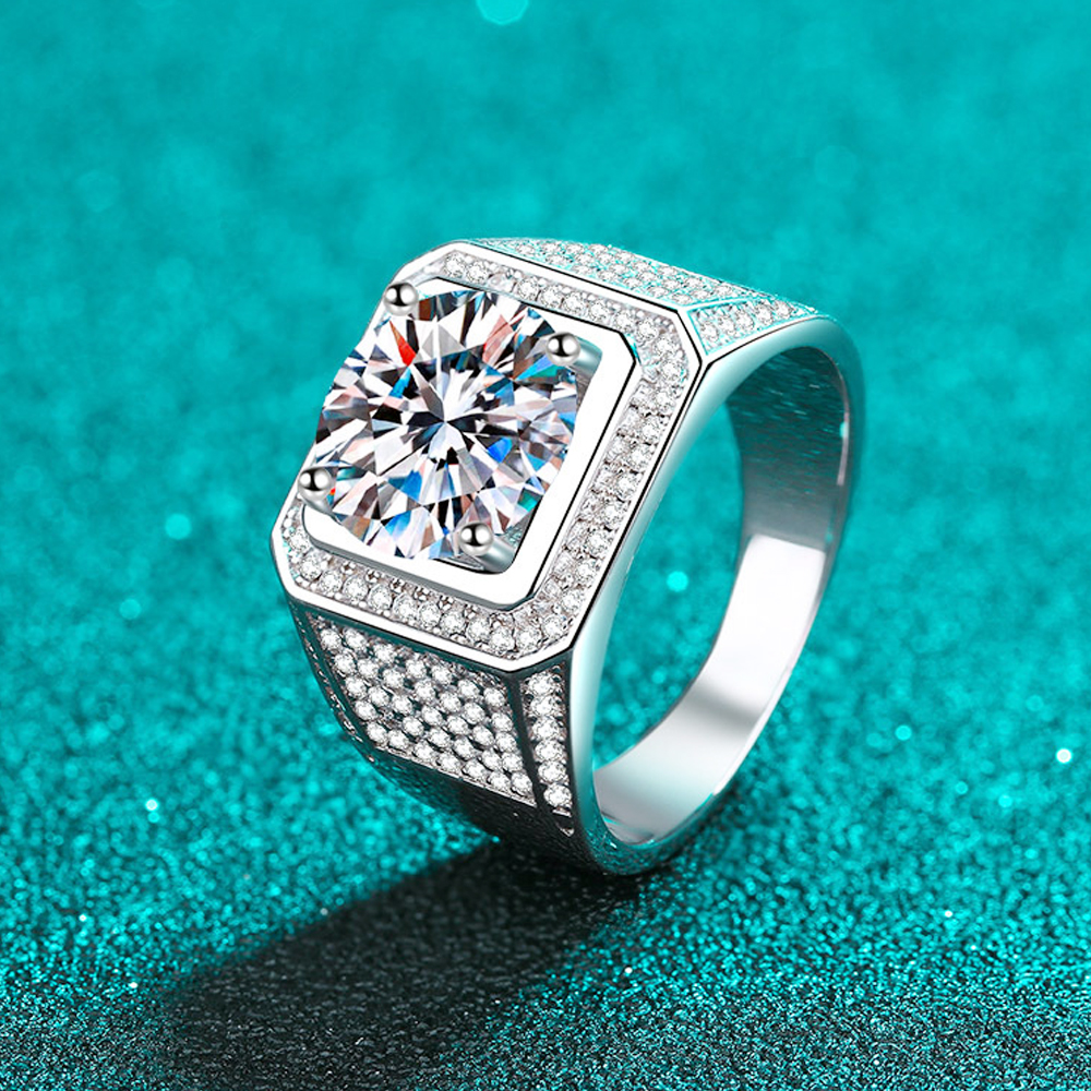KNOBSPIN 5ct D Color Moissanit – Street Fashion Rings recenzja i cena