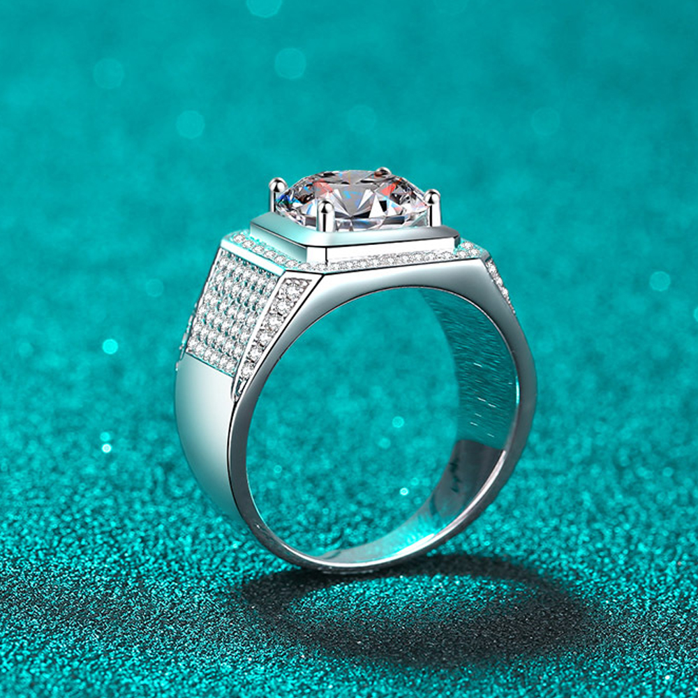KNOBSPIN 5ct D Color Moissanit – Street Fashion Rings recenzja i cena