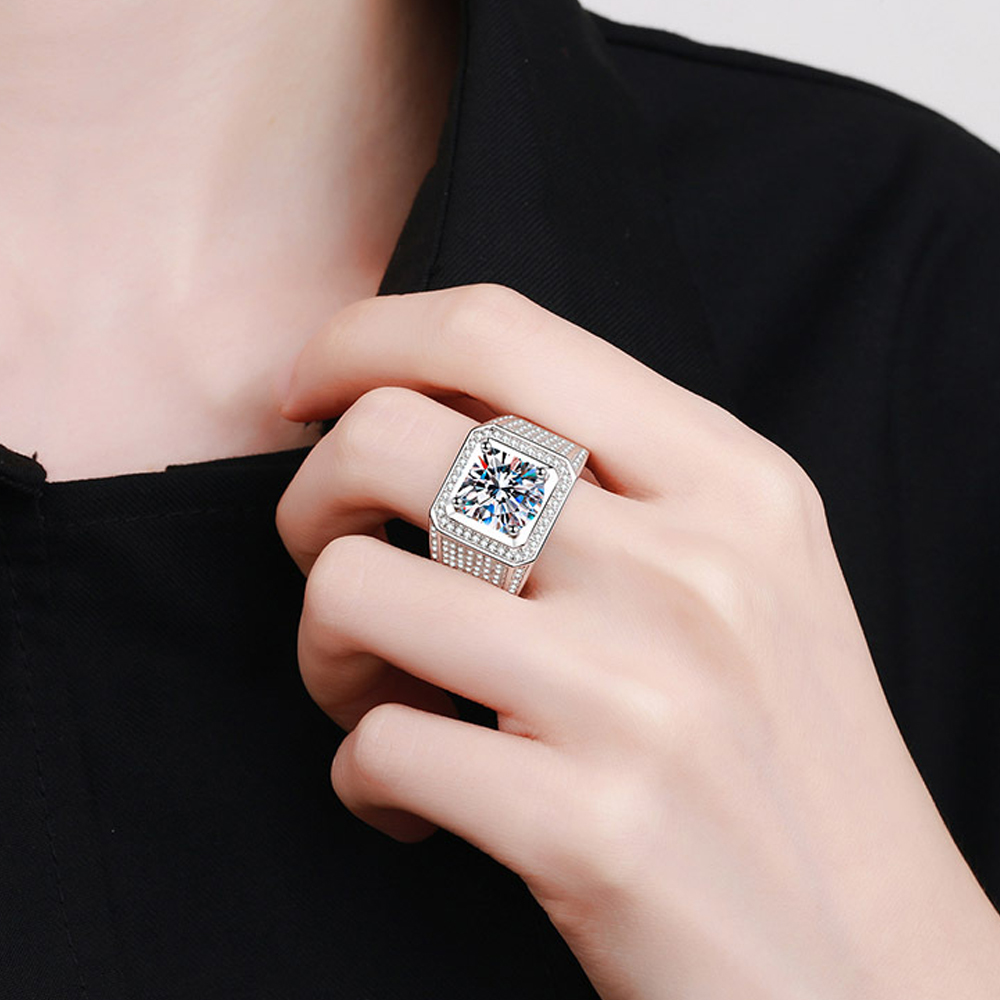 KNOBSPIN 5ct D Color Moissanit – Street Fashion Rings recenzja i cena