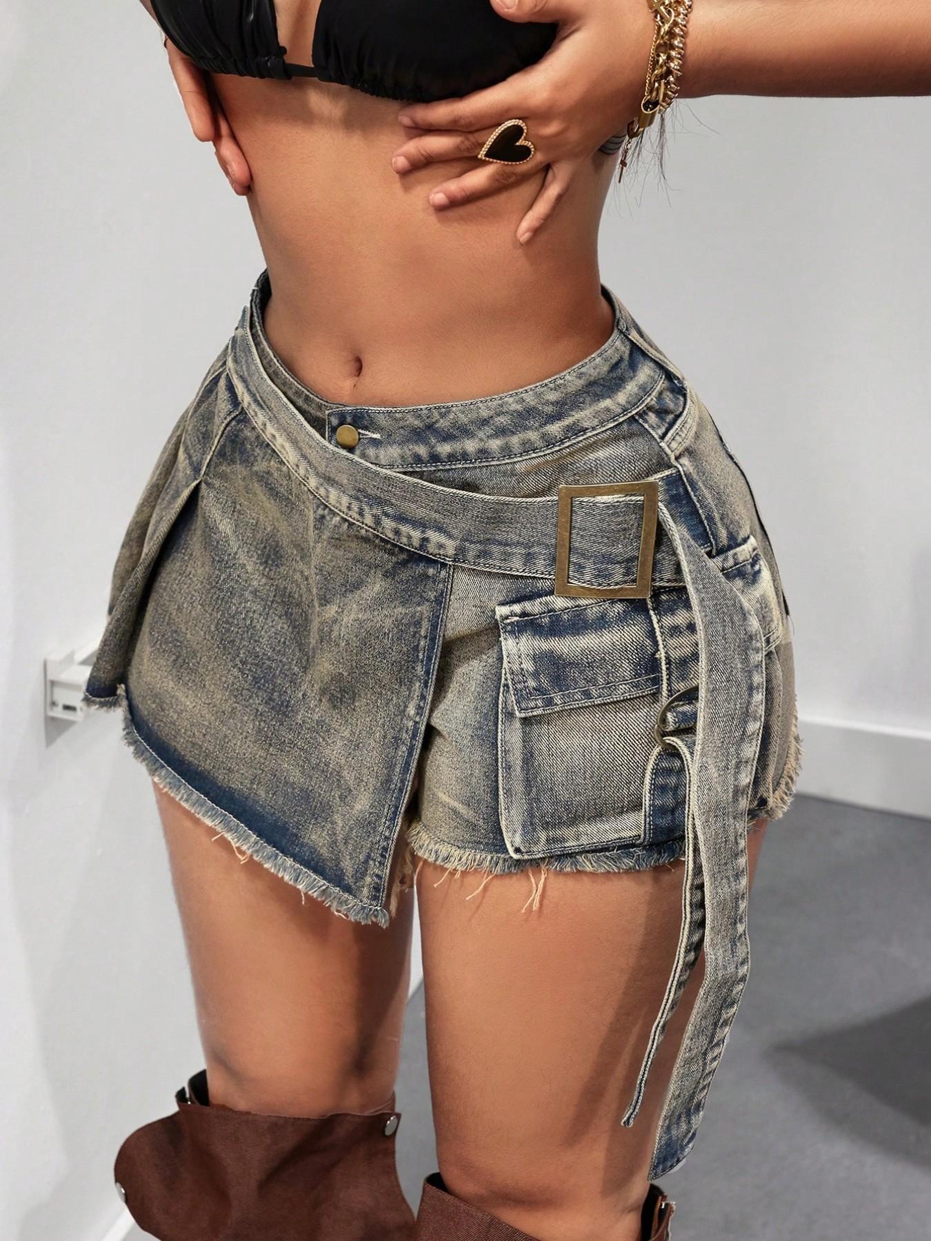 Vintage High Waist Denim Skirt – Street Fashion Jeans recenzja i cena